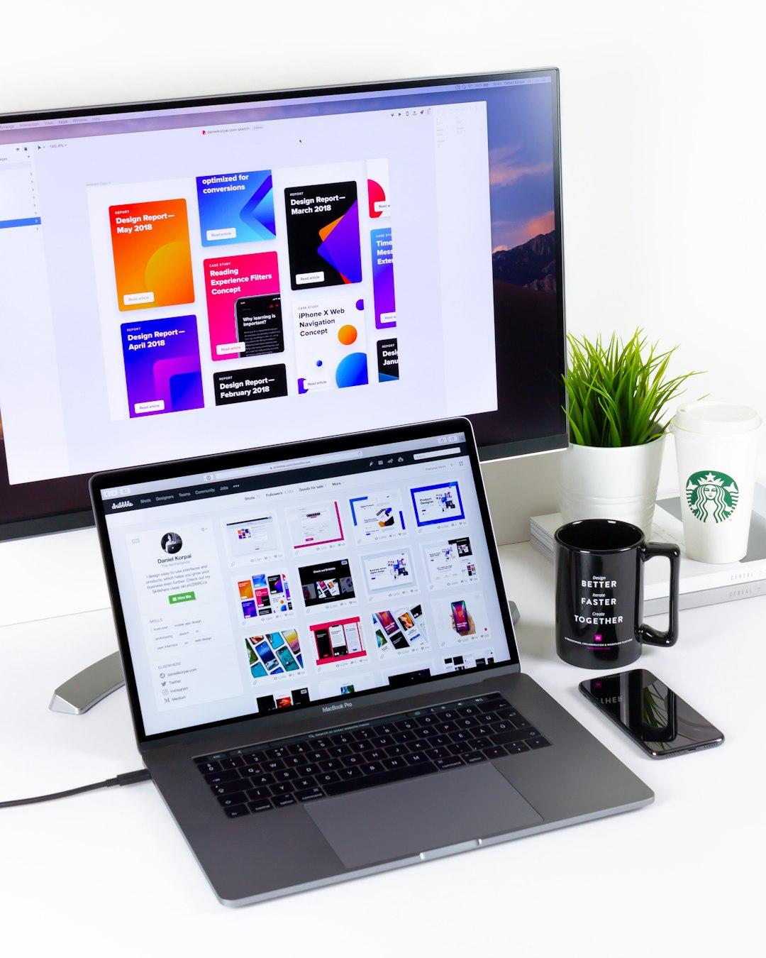 black-and-gray-laptop-computer-beside-black-mug-vhvfpi3h5xk